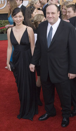 James Gandolfini and Deborah Lin