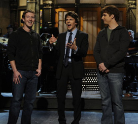 Mark Zuckerberg, Jesse Eisenberg, Andy Samberg, SNL, Saturday Night Live, pictures, picture, photos, photo, pics, pic, images, image, hot, sexy, latest, new, 2011