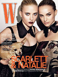 Scarlett Johansson, Natalie Portman, W magazine, cover, hot, sexy, pictures, photos, pics, images, breasts, boobs, slip